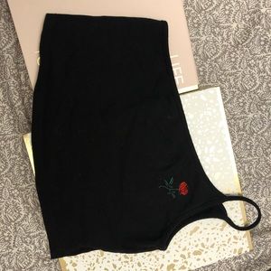 Single shouldered tank top crop top